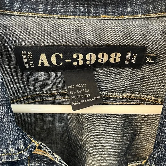 Denim Jacket AC-3998 Denim Jacket XL Vintage - Picture 2 of 3